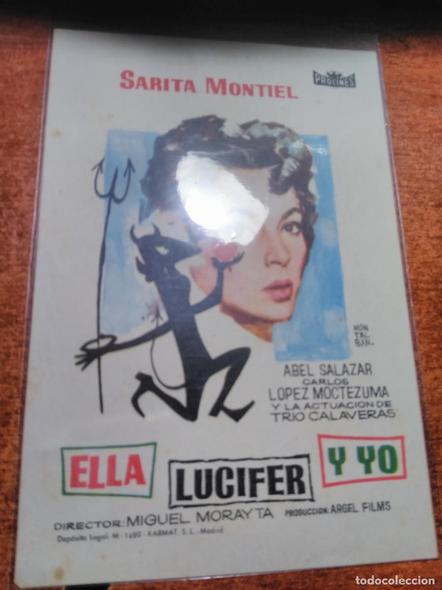 Cine: programa o folleto de mano cine ella lucifer y yo - Foto 1