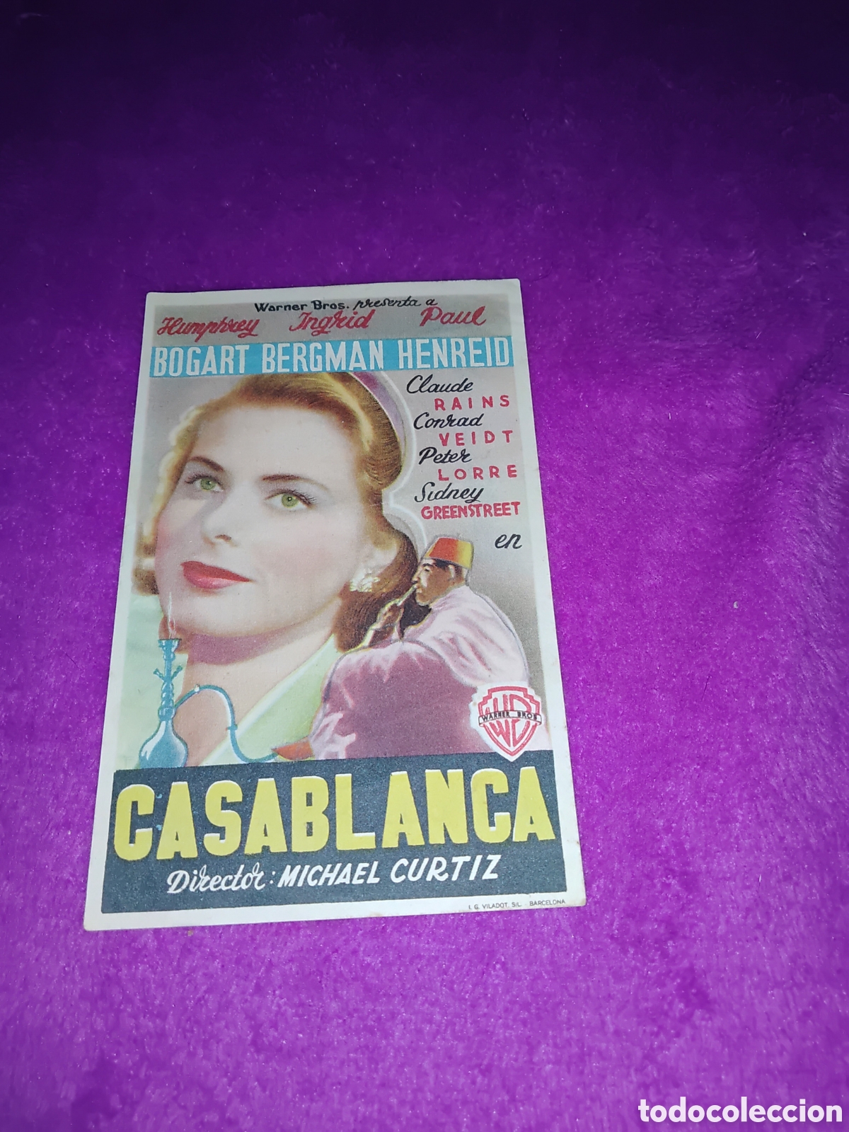 Cinema: FOLLETO DE MANO DE CINE,CASABLANCA, IDEAL CINEMA
