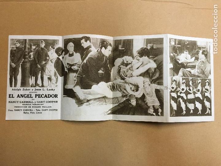Cine: PTCC2 19 EL ANGEL PECADOR PROGRAMA DESPLEGABLE PARAMOUNT GARY COOPER NANCY CARROLL - Foto 3