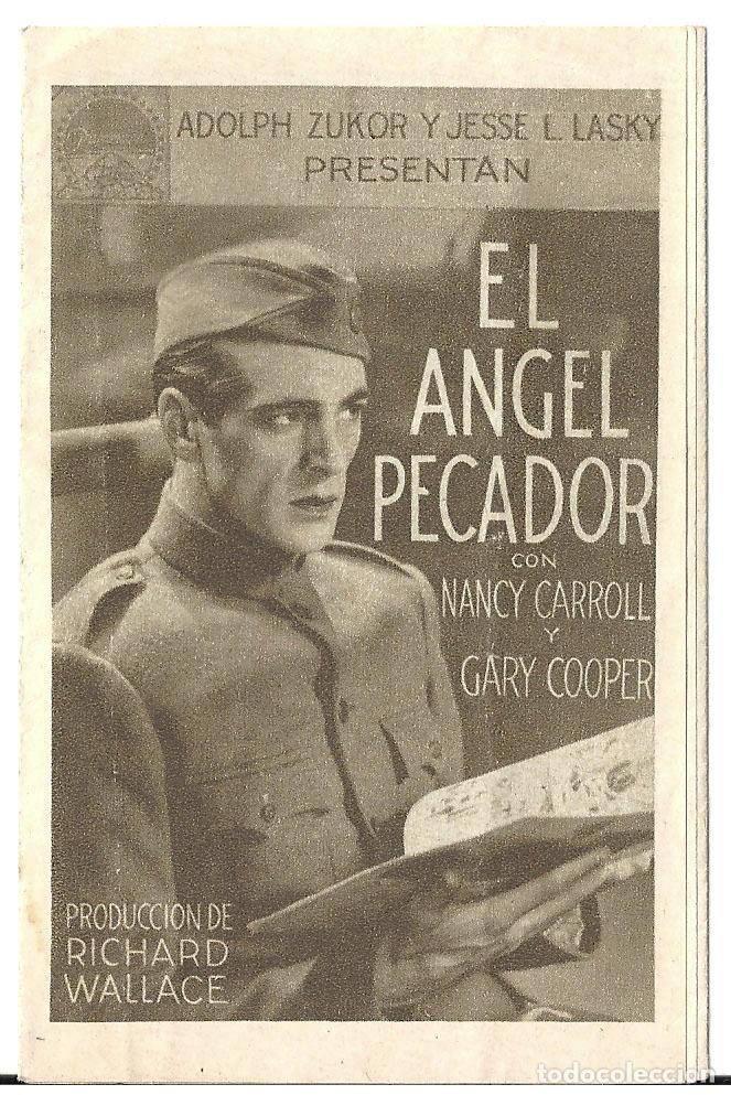 Cine: PTCC2 19 EL ANGEL PECADOR PROGRAMA DESPLEGABLE PARAMOUNT GARY COOPER NANCY CARROLL - Foto 1