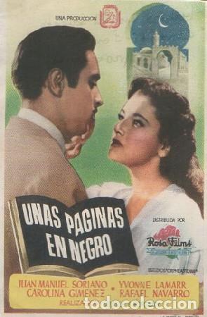 Kino: PROGRAMA DE CINE. UNAS P&Aacute;GINAS EN NEGRO PC-6652