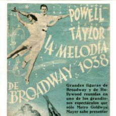 Cine: LA MELODÍA DE BROADWAY 1938, CON ROBERT TAYLOR.. Lote 397161619