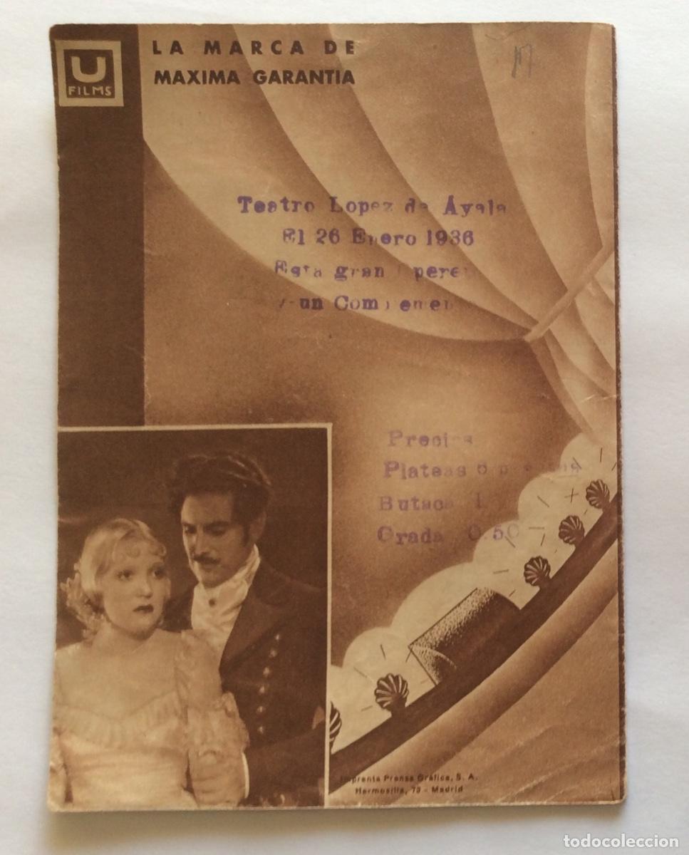 Cine: PROGRAMA DOBLE CON SELLO EN SECO UFA FILMS SU MAYOR &Eacute;XITO MARTA EGGERTH - Foto 2