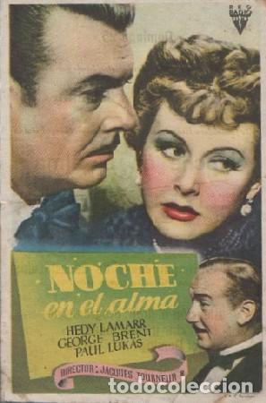 Flyers Publicitaires de Films Anciens: PROGRAMA DE CINE. NOCHE EN EL ALMA PC-6685