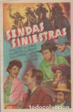 Cine: PROGRAMA DE CINE. SENDAS SINIESTRAS PC-6688 - Foto 1