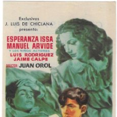 Cine: AMG-1878 FOLLETO DE MANO EL CORAZÓN NO MIENTE, CINE ESPAÑA. Lote 397491689