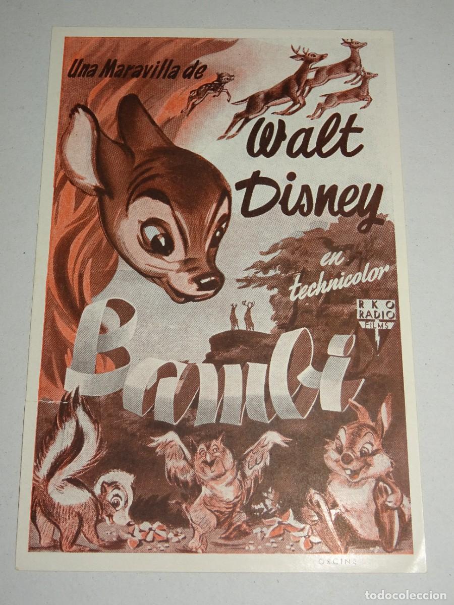Cine: PROGRAMA DE CINE - BAMBI - WALT DISNEY , BUEN ESTADO - Foto 1