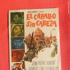 Cine: EL CABALLO SIN CABEZA SENCILLO ORIGINAL J.P. AUMONT, WALT DISNEY, SIN PUBLICIDAD. Lote 397853654