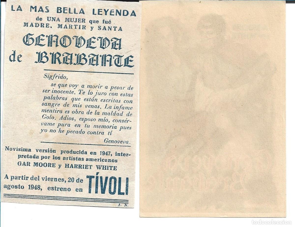 Cine: GENOVEVA DE BRABANTE -DOS PROGRAMAS DIFERENTES - Foto 2