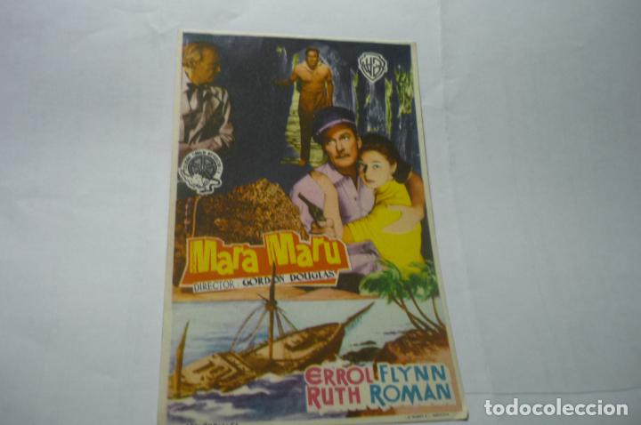 Folhetos de m&atilde;o de filmes antigos de cinema: PROGRAMA MARA MARU ERROL FLYNN &iexcl;&iexcl; SELLO CINE ROXY&iexcl;&iexcl;