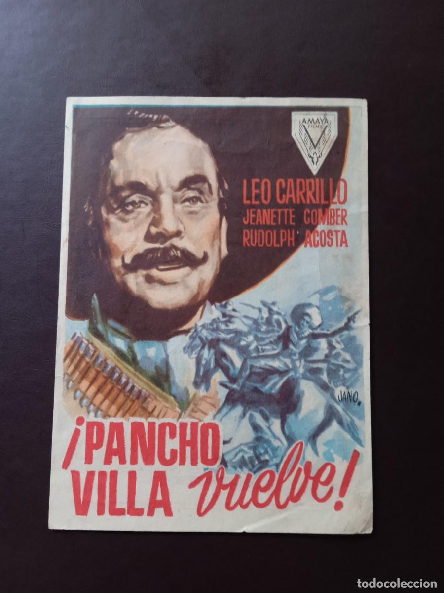 Folhetos de m&atilde;o de filmes antigos de cinema: Pancho Villa vuelve con publicidad Tarragona