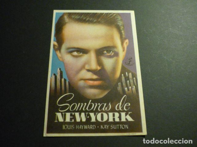 Cine: SOMBRAS DE NEW YORK PROGRAMA DE MANO SIN PUBLICIDAD - Foto 1