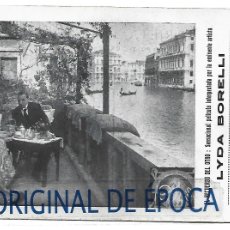 Cine: (PG-190983)PROGRAMA DE CINE-EL RECUERDO DEL OTRO-LYDIA BORELLI-CINE GLORIA-AÑO 1914. Lote 399153854