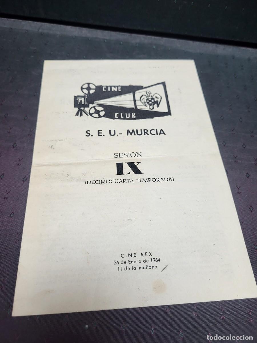 programa cine club seu murcia cine rex 1964 le - Buy Other movie flyers,  ads and programmes on todocoleccion