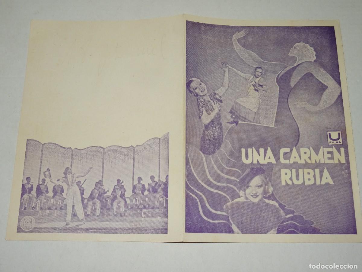 Cine: PROGRAMA DE CINE - UNA CARMEN RUBIA - MARTA EGGERTA, BUEN ESTADO - Foto 1