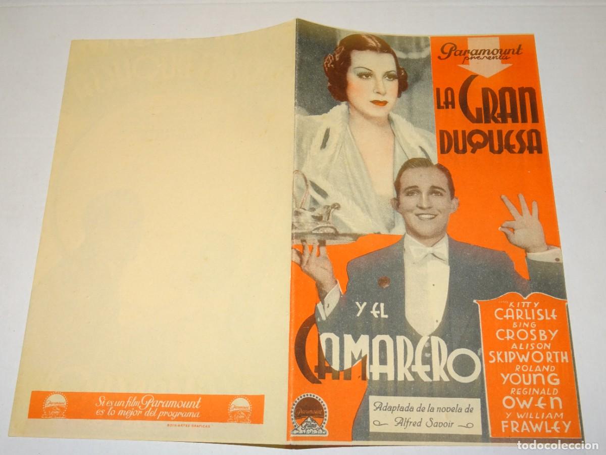 Cine: PROGRAMA DE CINE - LA GRAN DUQUESA Y EL CAMARERO, KITTY CARLISLT, BUEN ESTADO - Foto 1