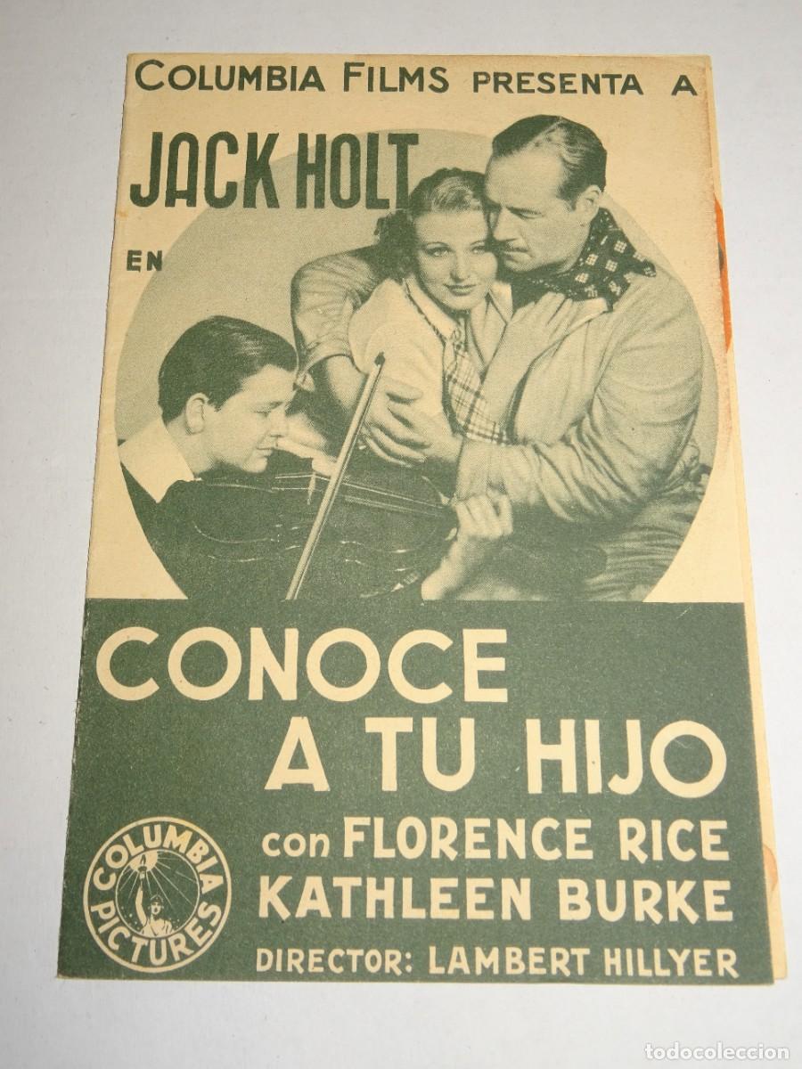 Cine: PROGRAMA DE CINE - CONOCE A TU HIJO - JACK HOLT, BUEN ESTADO - Foto 1