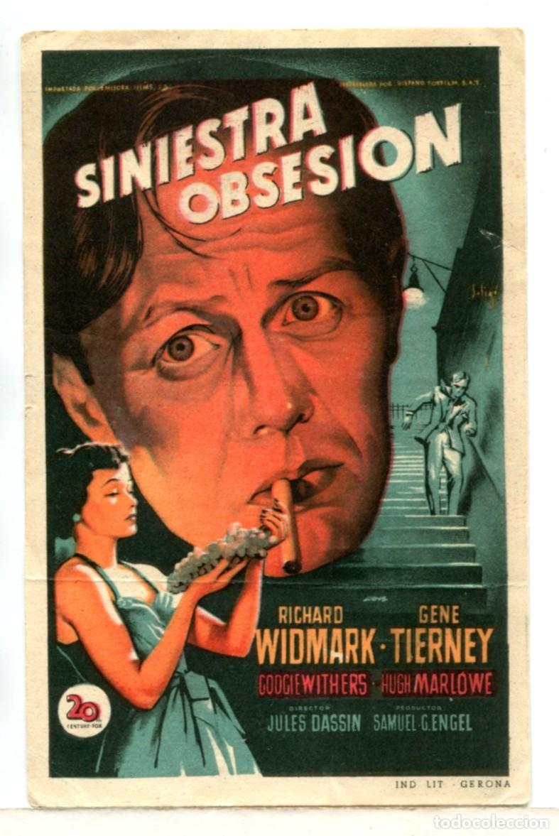 Cine: Siniestra obsesi&oacute;n, con Richard Widmark. - Foto 1