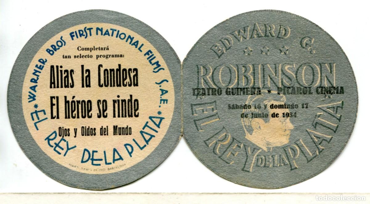 Cinema: EL REY DE LA PLATA, con Edward G. Robinson.