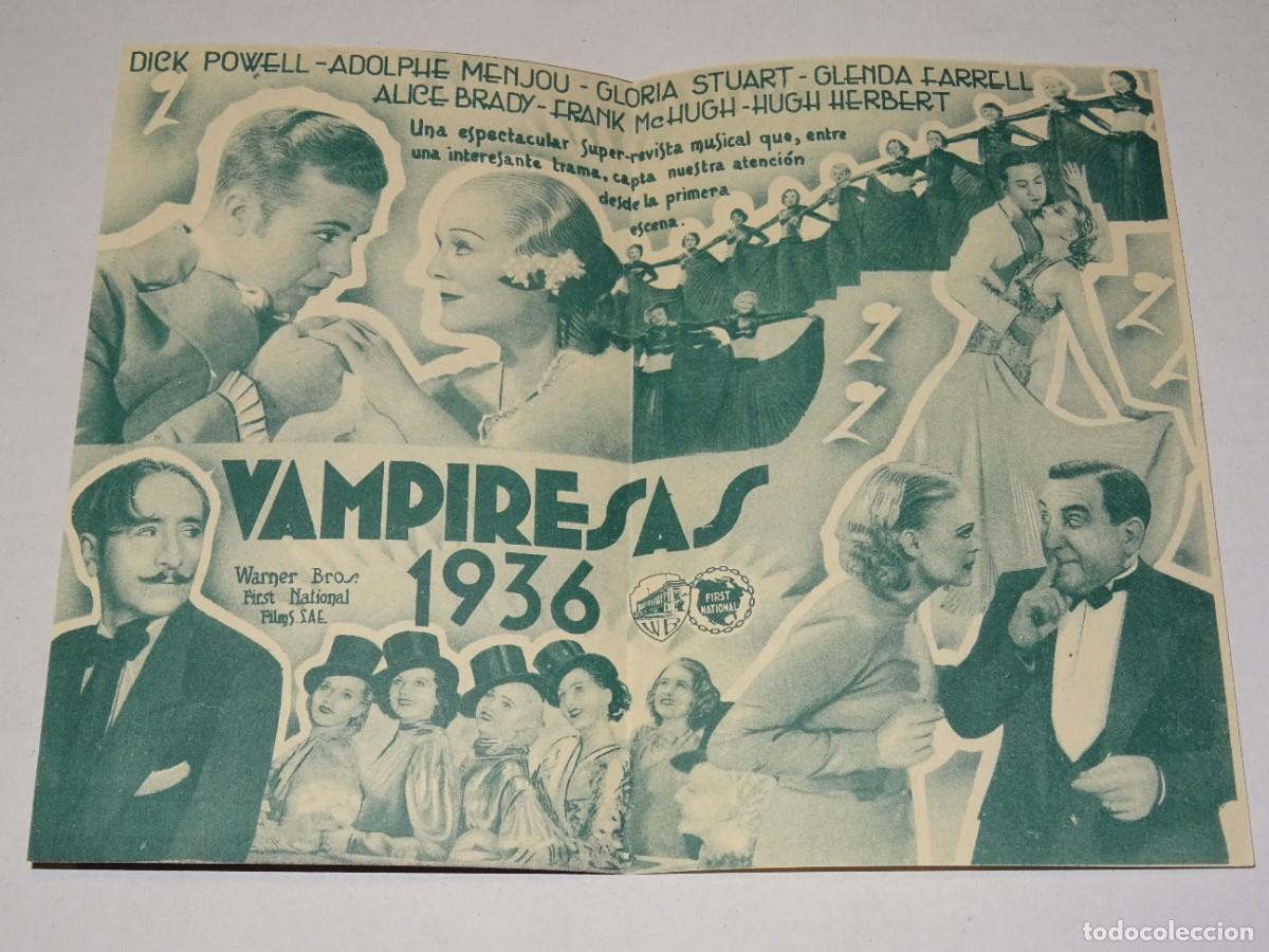 Cine: PROGRAMA DE CINE - VAMPIRESAS 1936 - BUSBY BERKELEY, BUEN ESTADO - Foto 2