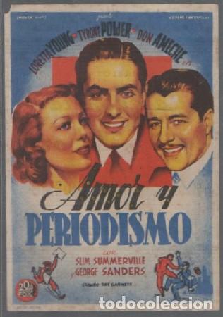 Cine: PROGRAMA DE CINE. AMOR Y PERIODISMO PC-6720 - Foto 1