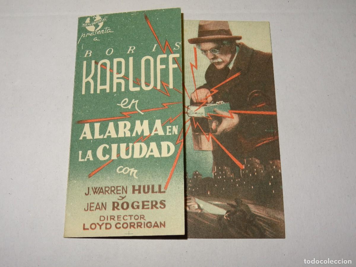 Cine: PROGRAMA DE CINE - BORIS KARLOFF EN ALARMA EN CIUDAD - BUEN ESTADO - Foto 1