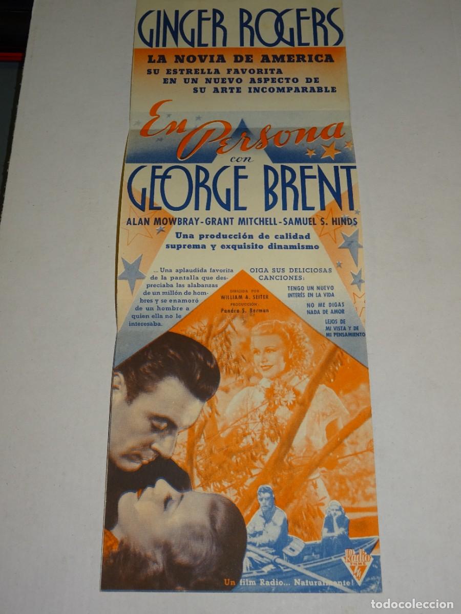 Cine: PROGRAMA DE CINE - EN PERSONA CON GEORGE BRENT - BUEN ESTADO - Foto 1
