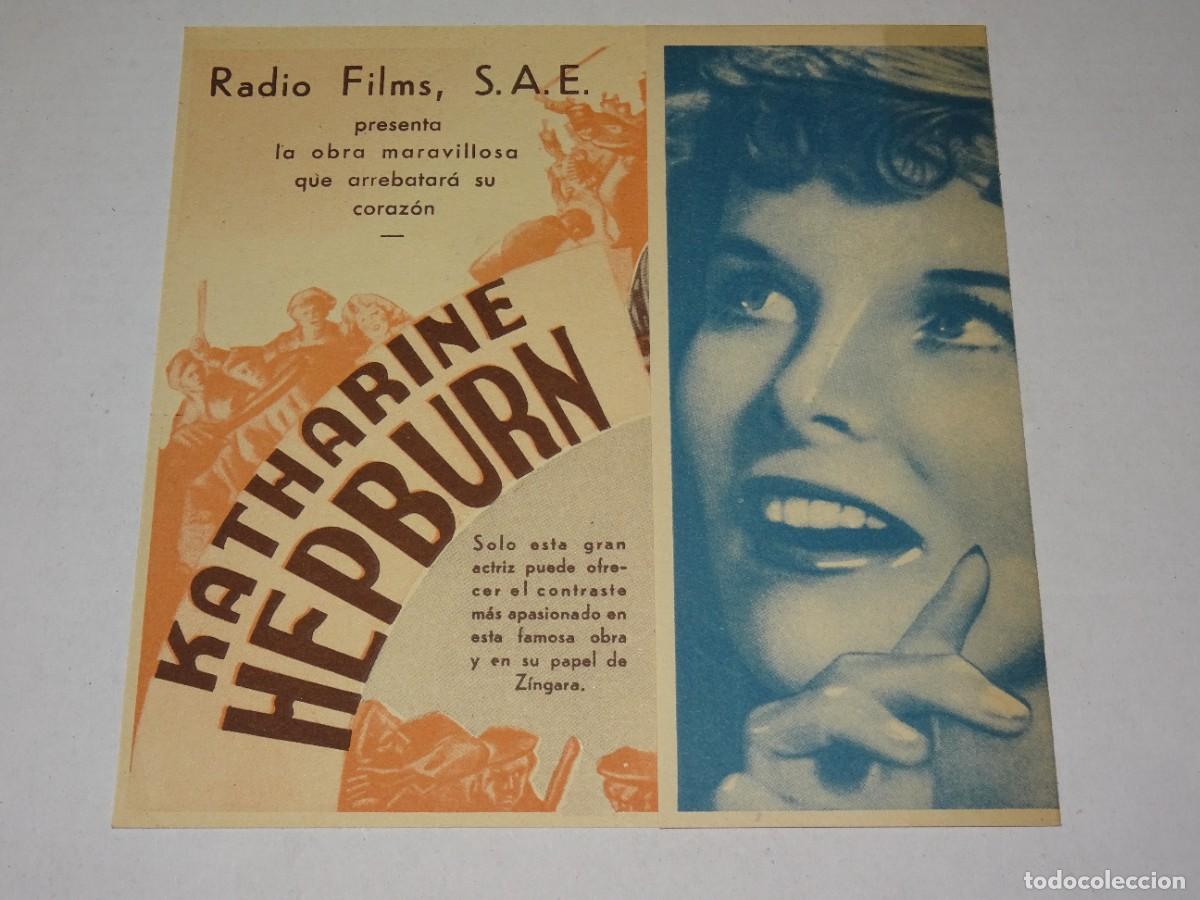 Cine: PROGRAMA DE CINE - SANGRE GITANA - KATHARINE HEPBURN - BUEN ESTADO - Foto 1
