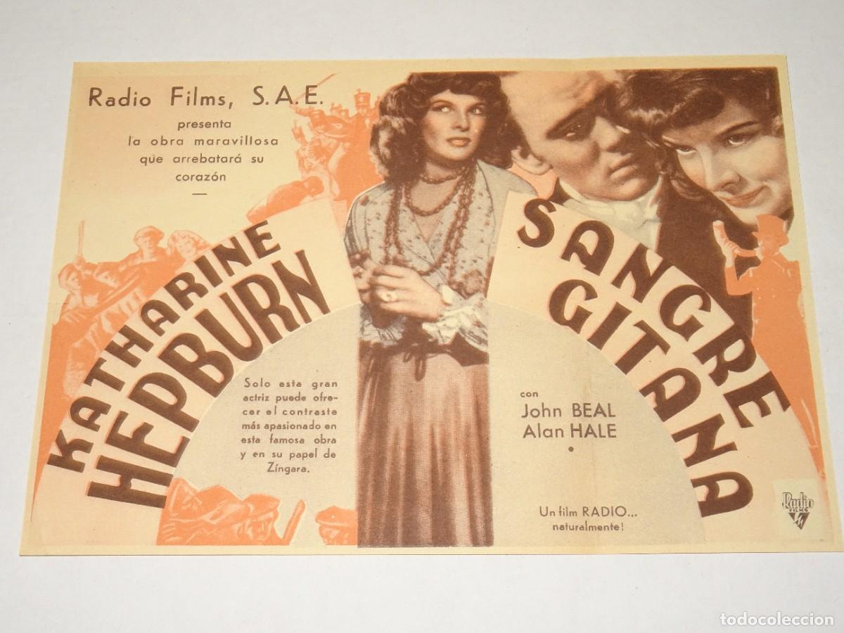 Cine: PROGRAMA DE CINE - SANGRE GITANA - KATHARINE HEPBURN - BUEN ESTADO - Foto 2