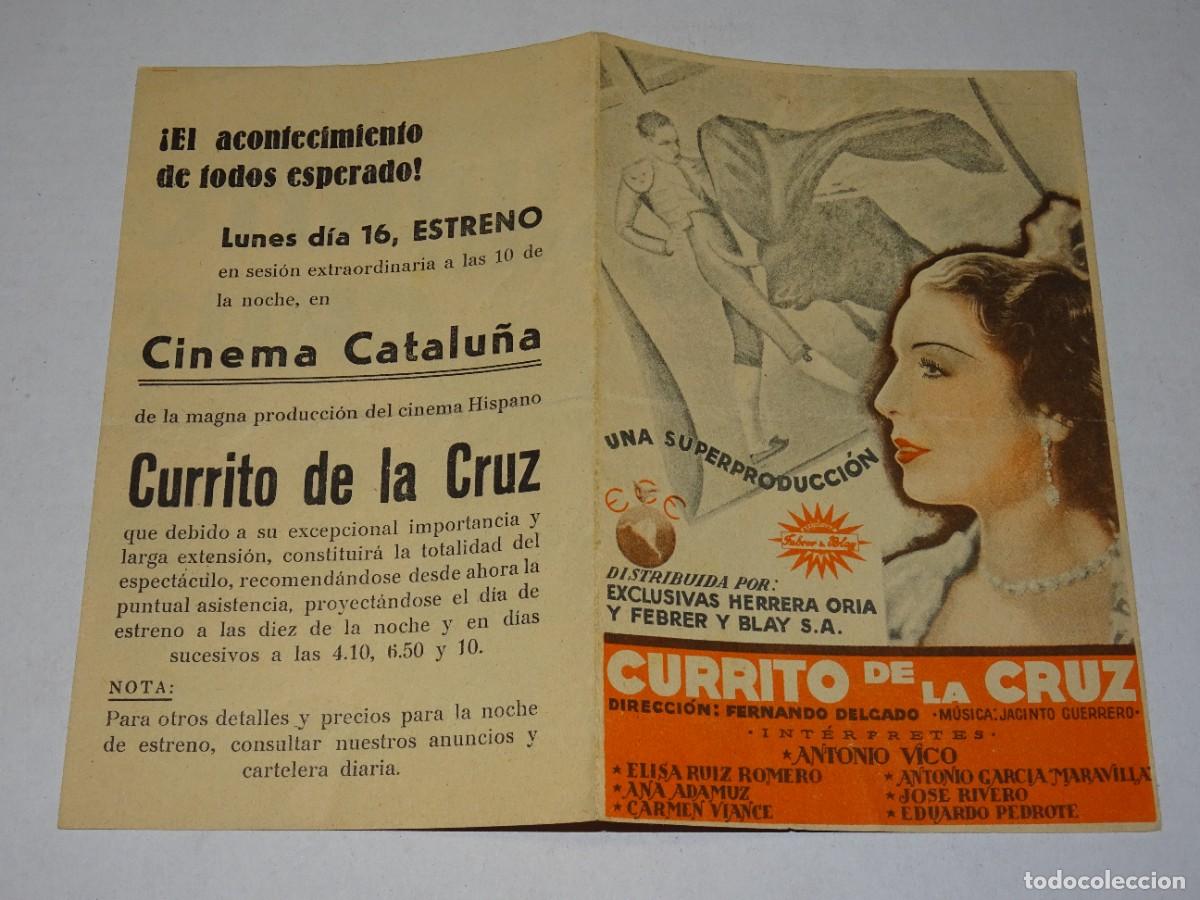 Cine: PROGRAMA DE CINE - CURRITO DE LA CRUZ - HERRERA ORIA - BUEN ESTADO - Foto 1
