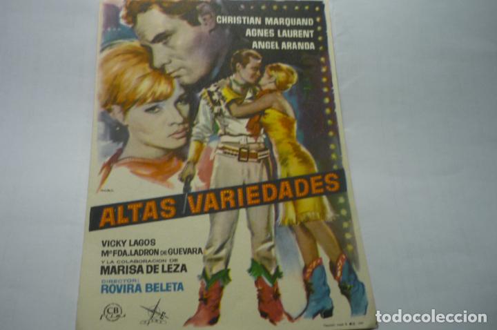 Cine: programa altas variedades.-publicidad cine bartrina reus - Foto 1