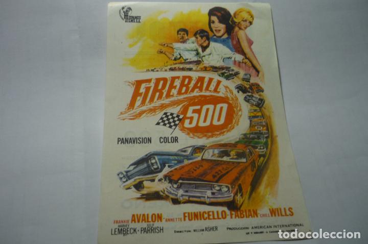 Cinema: programa fireball 500 frankie avalon publicidad