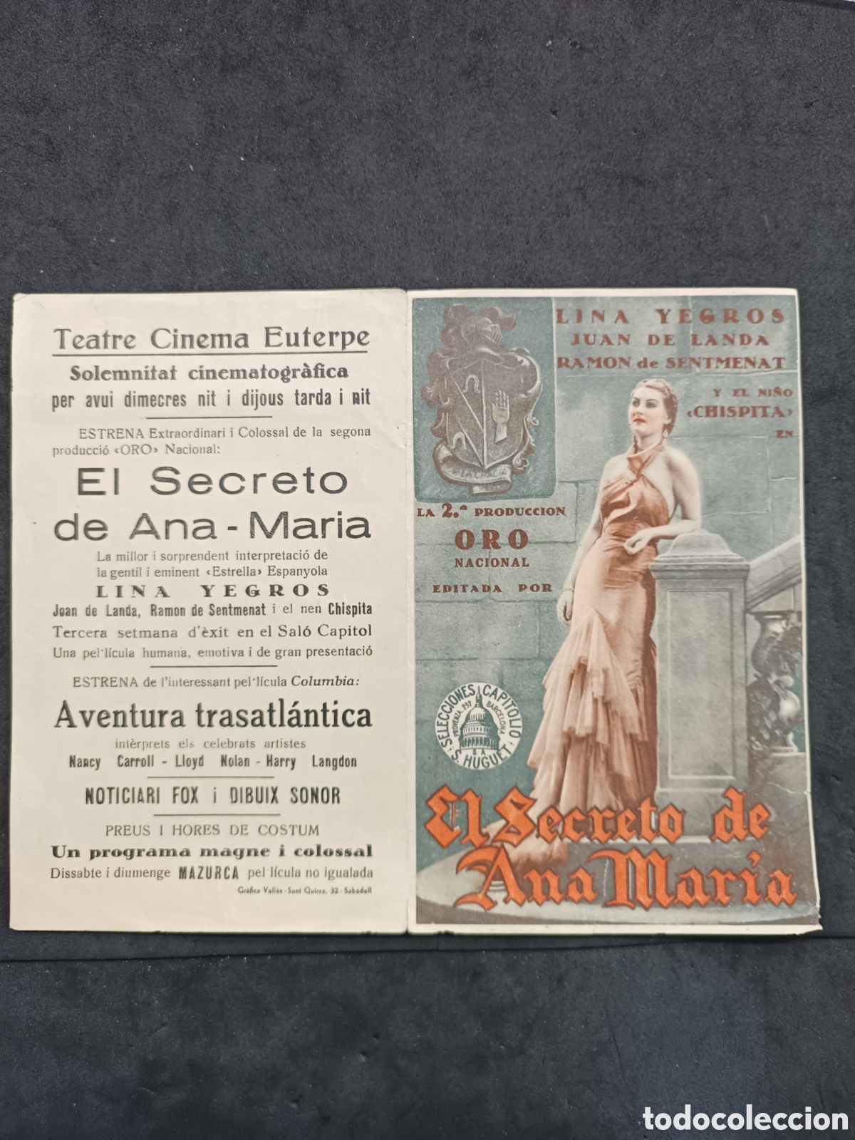 Cine: Programa el secreto de ana mar&iacute;a - Foto 1