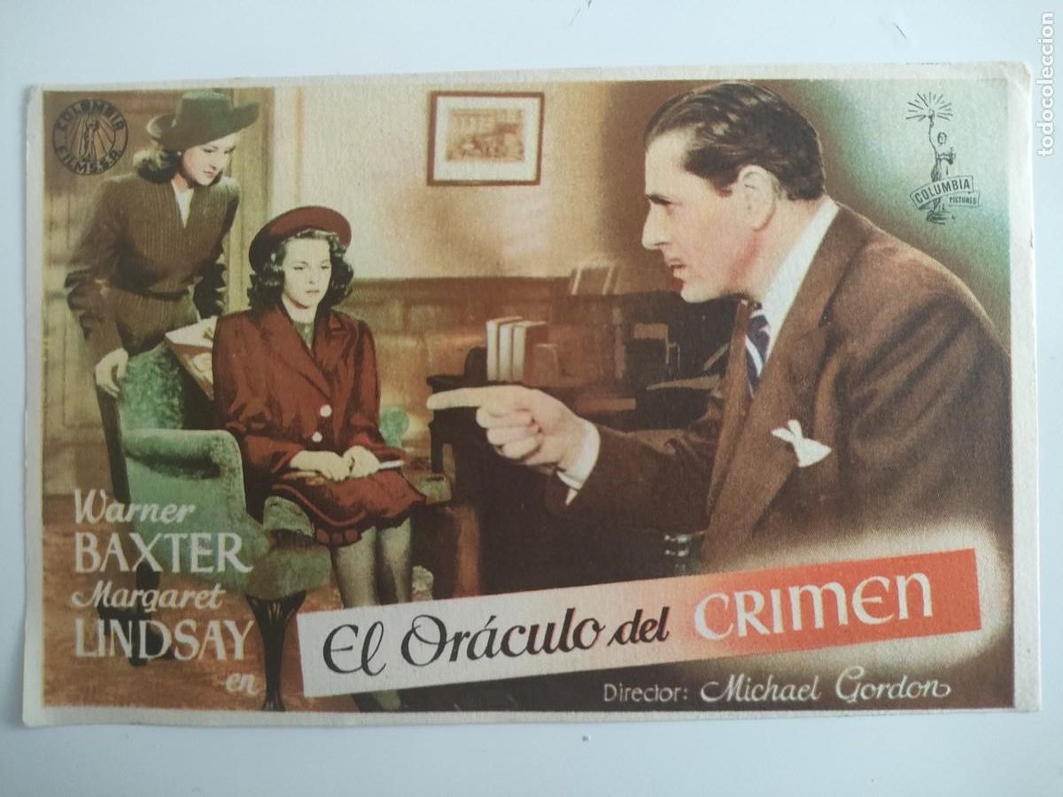  Flyers Publicitaires de films Anciens: EL ORACULO DEL CRIMEN - SIMPLE CON PUBLICIDAD TEATRO PRINCIPAL LA PUEBLA MALLORCA