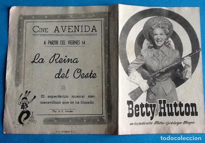 Cine: PROGRAMA DE MANO DOBLE. LA REINA DEL OESTE. ENVIO INCLUIDO. - Foto 1