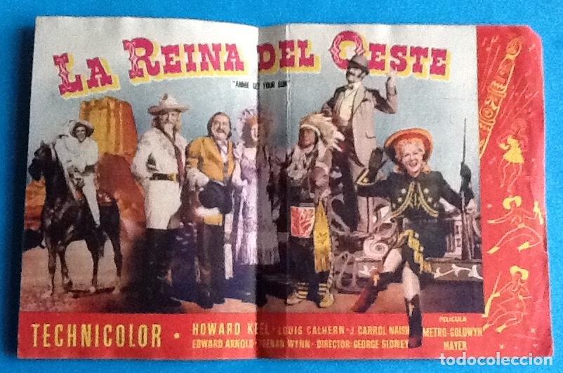 Cine: PROGRAMA DE MANO DOBLE. LA REINA DEL OESTE. ENVIO INCLUIDO. - Foto 2