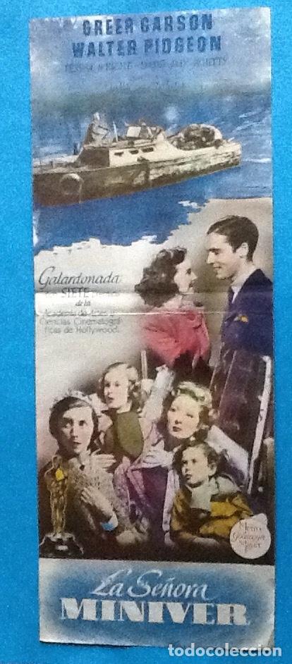 Cine: PROGRAMA DE MANO DOBLE. LA SE&Ntilde;ORA MINIVER ENVIO INCLUIDO. - Foto 2