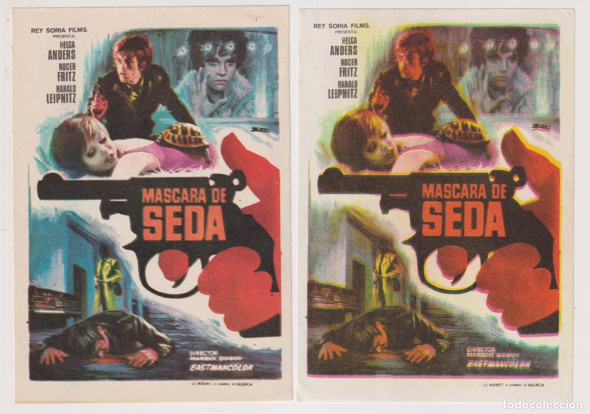Cine: M&aacute;scara de Seda. 2 Folletos con variante de color. &iexcl;IMPECABLE! - Foto 1