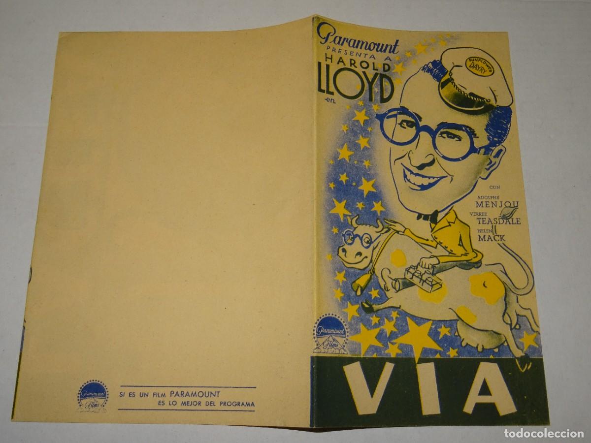 Cine: PROGRAMA DE CINE - VIA LACTEA - HAROLD LLOYD - BUEN ESTADO - Foto 1