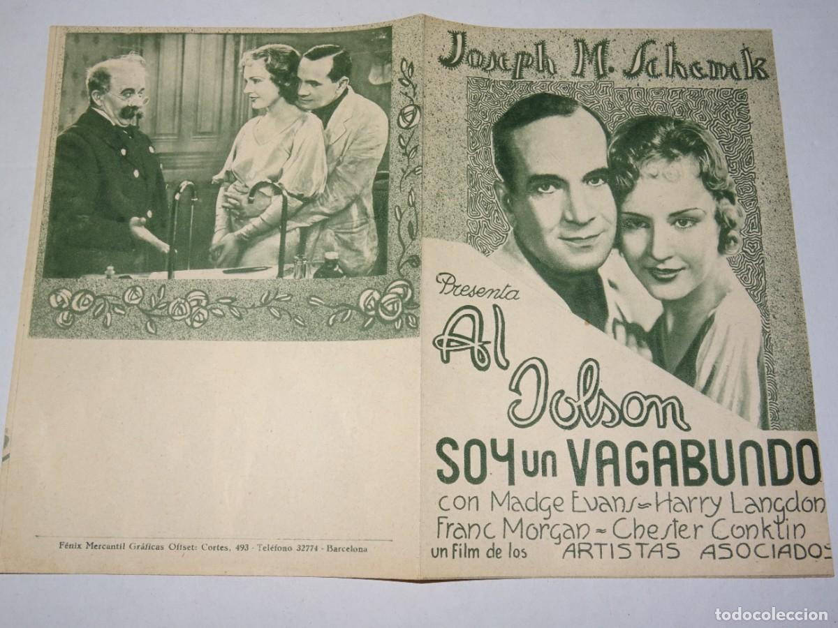Cine: PROGRAMA DE CINE - SOY UN VAGABUNDO - AL JOLSON - BUEN ESTADO - Foto 1