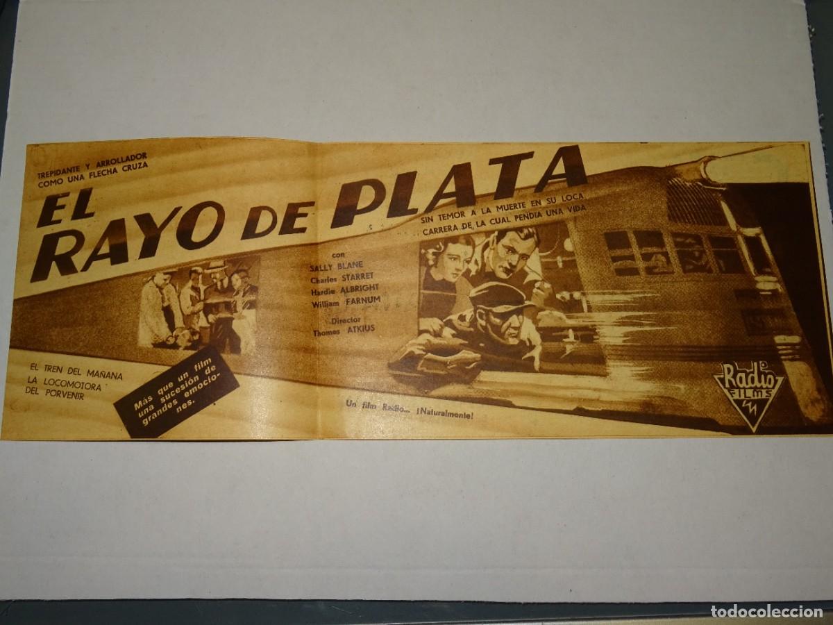 Cine: PROGRAMA DE CINE - EL RAYO DE PLATA - BUEN ESTADO - Foto 2