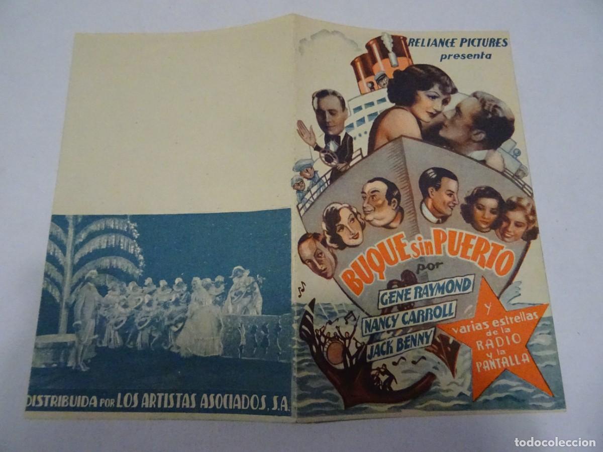Cine: PROGRAMA DE CINE - BUQUE SIN PUERTO - BUEN ESTADO - Foto 1