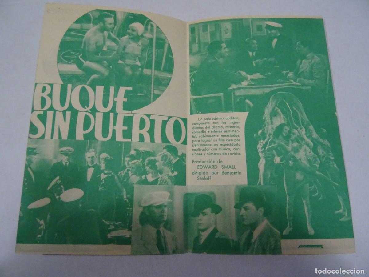 Cine: PROGRAMA DE CINE - BUQUE SIN PUERTO - BUEN ESTADO - Foto 2
