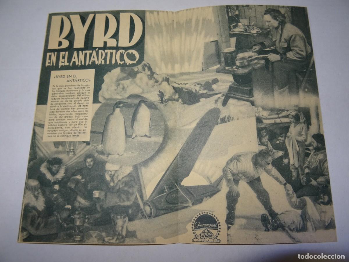 Cine: PROGRAMA DE CINE - BYRD EN EL ANTARTICO, RICHARD E BYRD - BUEN ESTADO - Foto 2