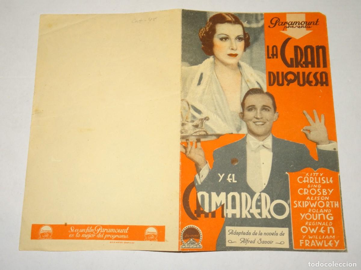 Cine: PROGRAMA DE CINE - LA GRAN DUQUESA Y EL CAMARERO - BUEN ESTADO - Foto 1