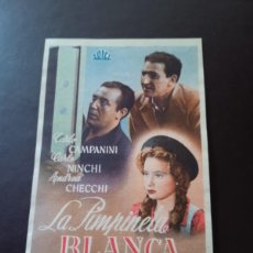  Foglietti di film di film antichi di cinema: LA PIMPINELA BLANCA CON PUBLICIDAD CINE CAPITOL MÁLAGA
