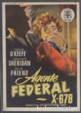 Cine: PROGRAMA DE CINE. AGENTE FEDERAL X-678 PC-6735