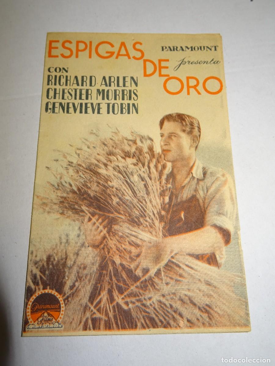 Cine: PROGRAMA DE CINE - ESPIGAS DE ORO - RICHARD ARLEN - BUEN ESTADO - Foto 1
