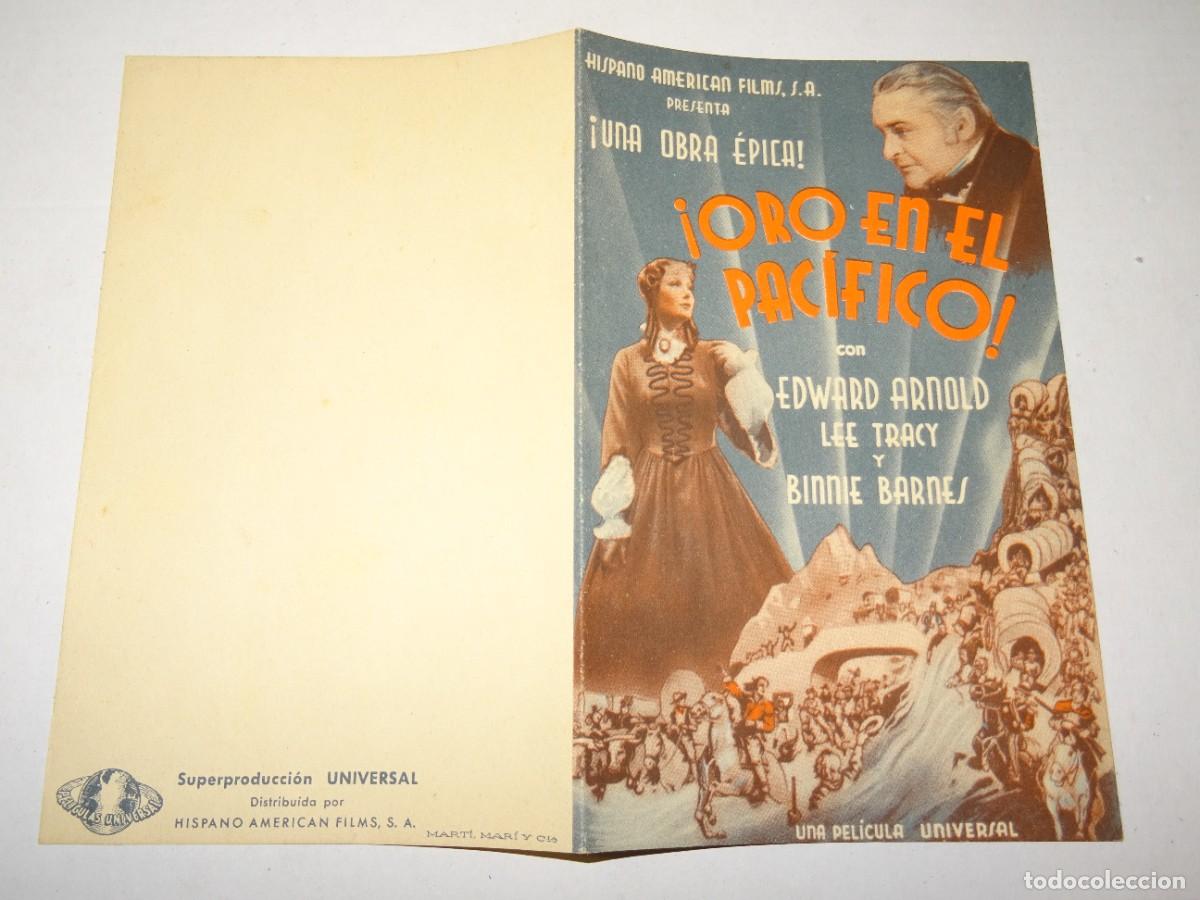 Cine: PROGRAMA DE CINE - &iexcl;ORO EN EL PAC&Iacute;FICO! CON EDWARD ARNOLD - BUEN ESTADO - Foto 1