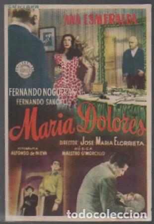 Cine: PROGRAMA DE CINE. MAR&Iacute;A DOLORES PC-6742